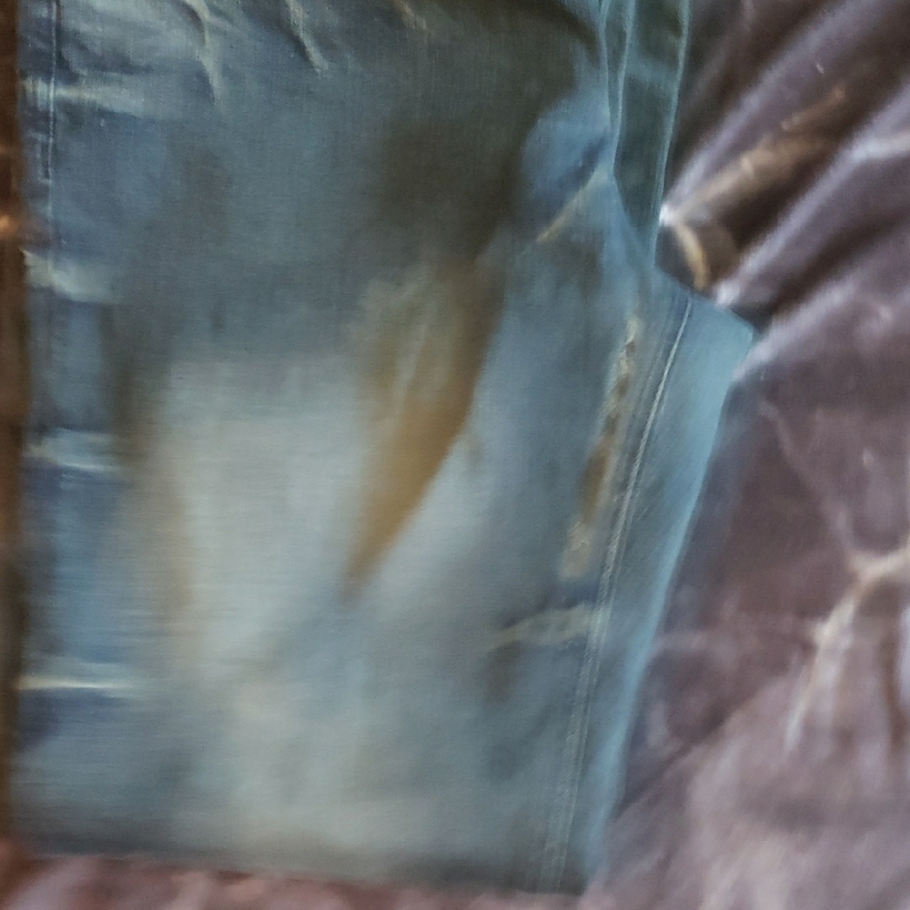 Heroes Motors Inc. Distressed Slim Denim Slim Stretch 38X32 Blue Jeans - Picture 8 of 14